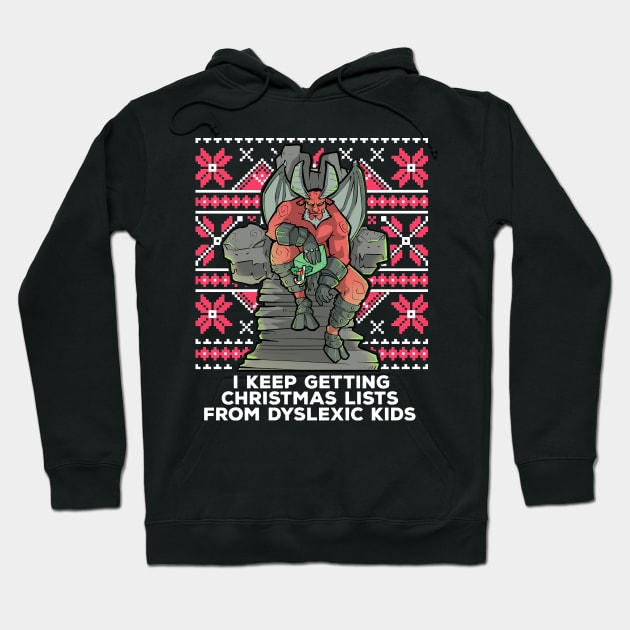 Ugly Christmas Satan Satanic Santa Devil Gothic Occult Goth Hoodie by TellingTales